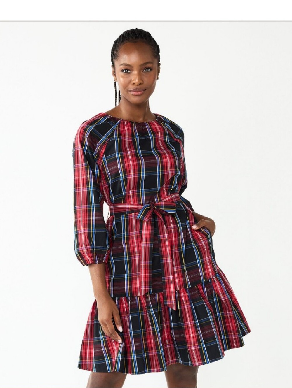 NWT Draper James RSVP plaid dress Christmas Party Back To School Size S Small